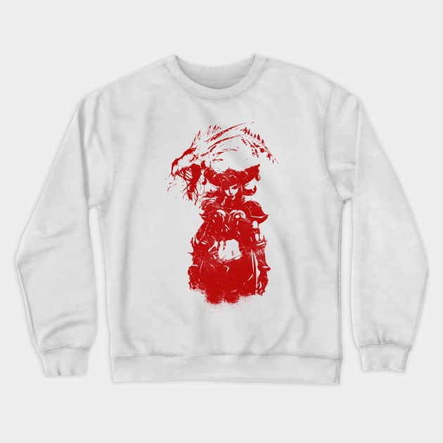 Lady of Dragons Crewneck Sweatshirt by Scailaret